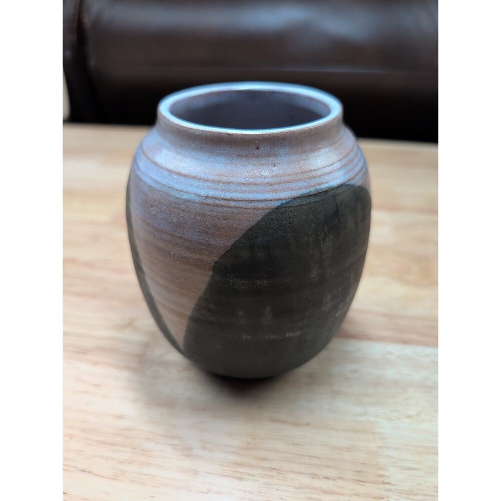 Raku Pottery Vase - Signed - 5.5 Inches Studio Art.
